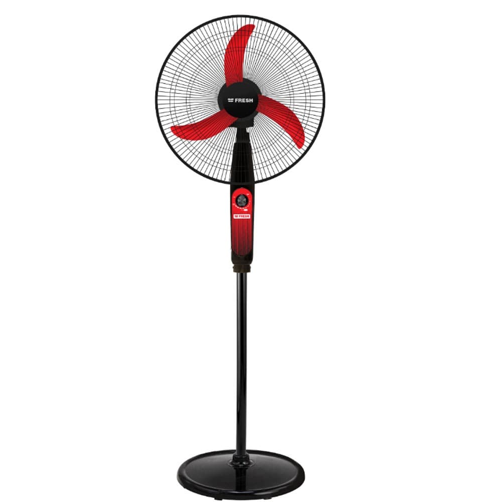 Fresh stand fan Shabah 18 inch - 3 Speeds – 3 Blades -  Black *Red -  20899