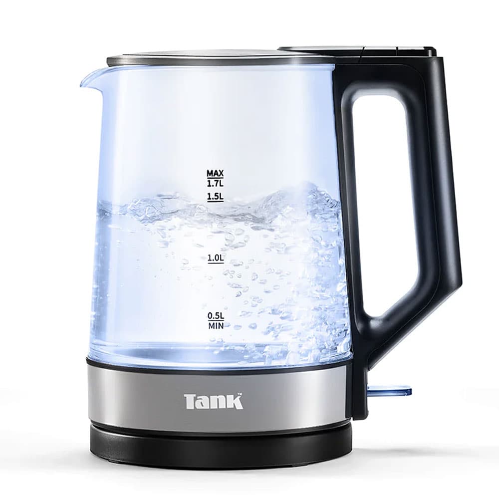 Tank Glass Kettle 1.7 Liter Classic 1850 Watt - Black - Kg-2318