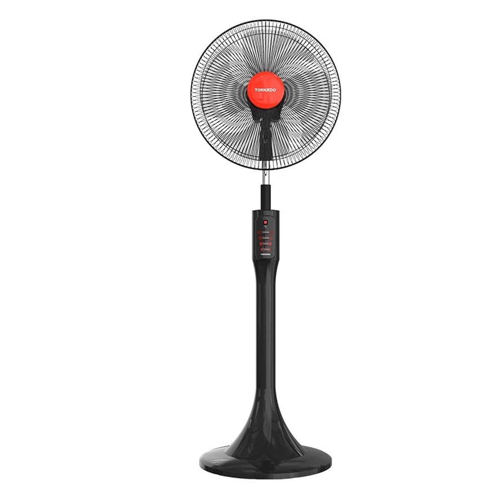 Tornado Stand Fan 16 Inch - 4 Plastic Blades -  3 Speeds - Black - EFS-111Mand