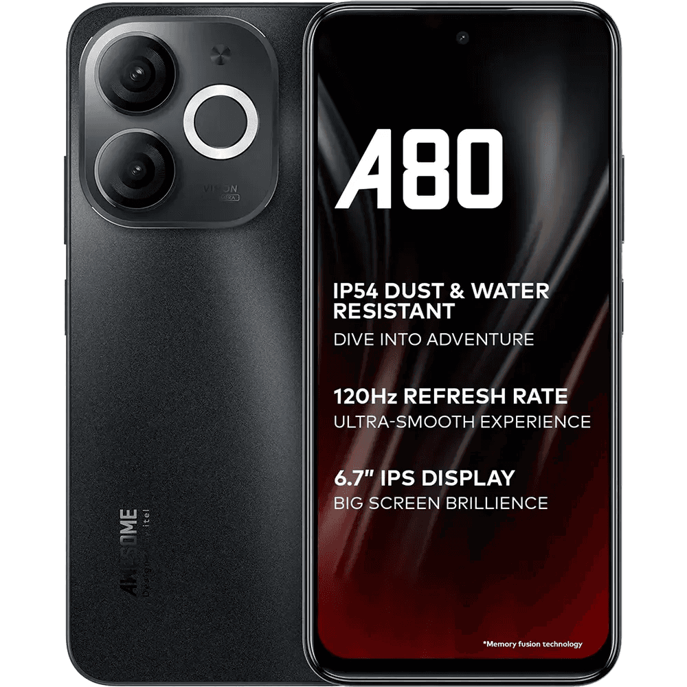 iTel A80 Dual SIM, 128GB, 4GB RAM, 4G LTE - Sandstone Black