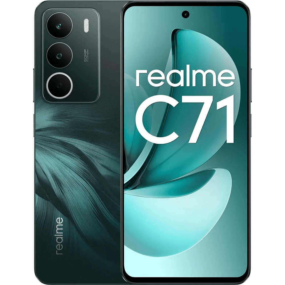 Realme C71, 128GB, 6GB RAM, Dual SIM, 4G, Forest Owl, With 1 year warranty