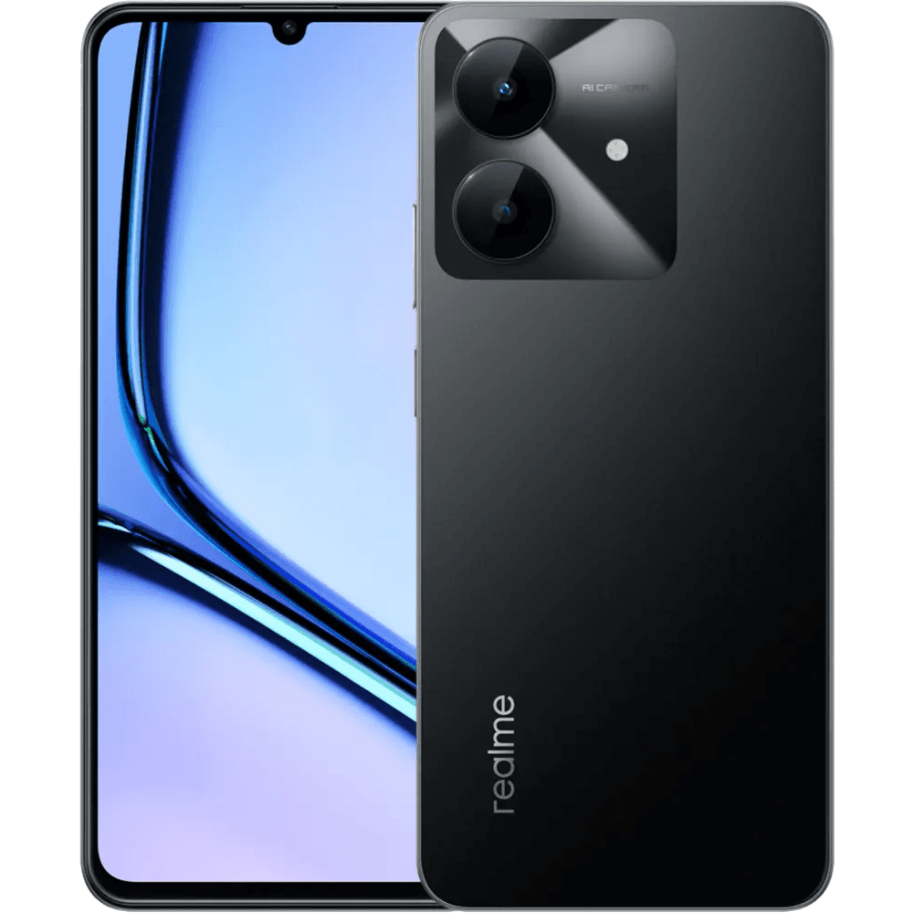 Realme Note 60x, 64GB, 3GB RAM, Dual SIM, 4G, Marble Black, with 1 Year Warranty