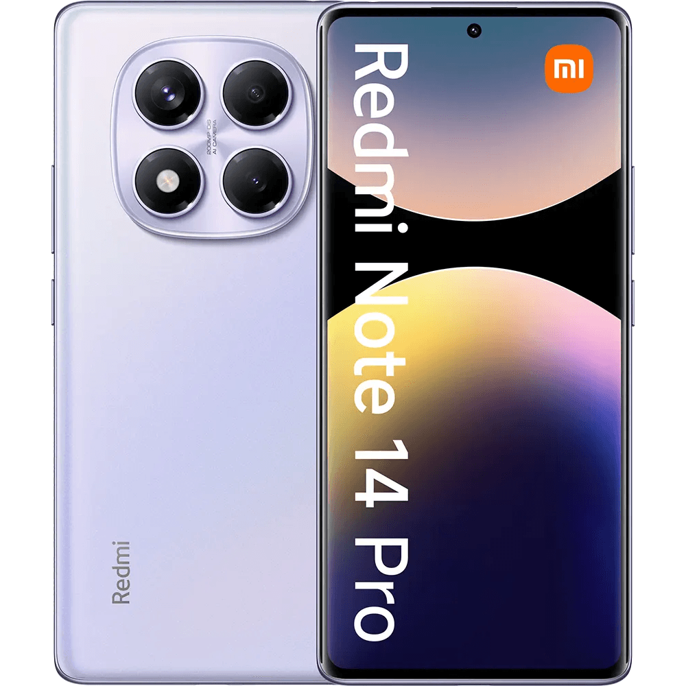 Xiaomi Redmi Note 14 Pro Dual SIM, 256GB, 8GB RAM, 4G LTE - Aurora Purple
