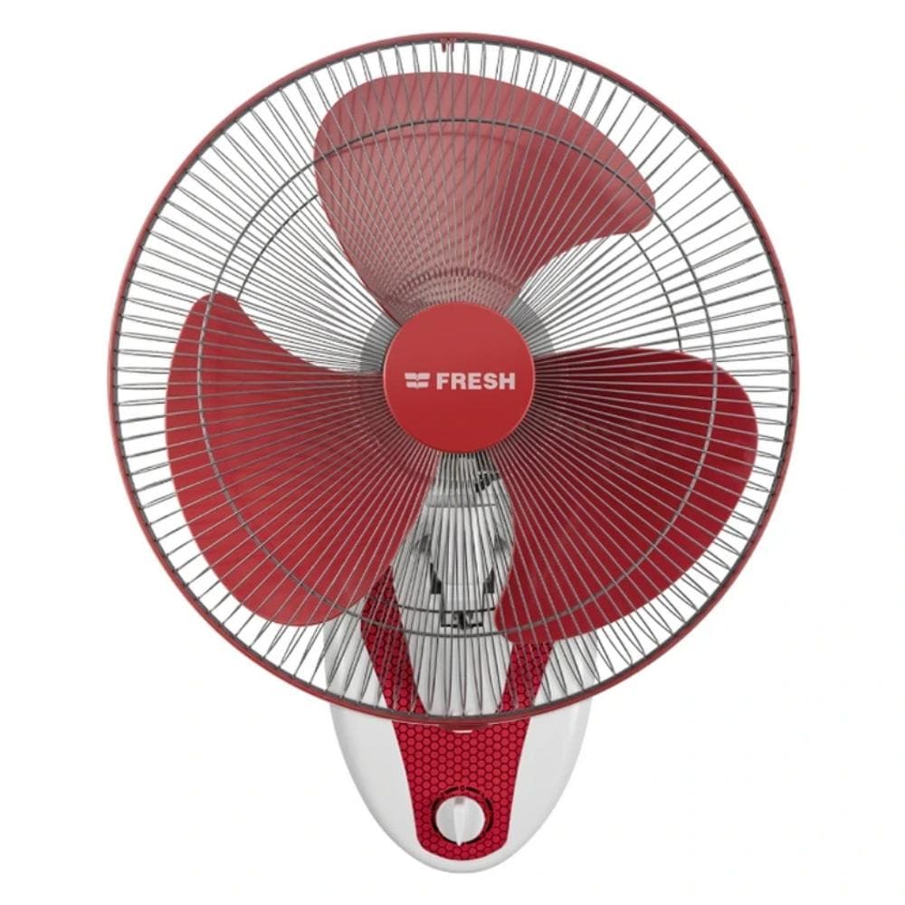 Fresh Brilliant Wall Mount Fan, 16 Inch - Red White