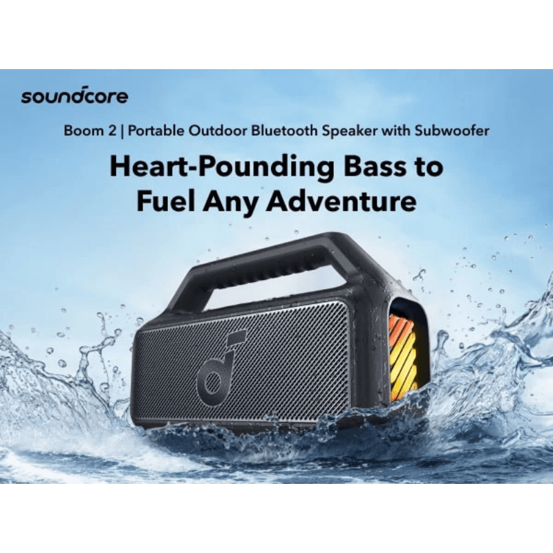 Anker | Soundcore Boom 2 Portable Bluetooth Speaker , A3138011 - Black 