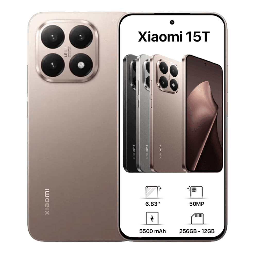 Xiaomi 15T Dual Sim, 256GB, 12GB Ram, 5G - Gold, Free Gift Included Xiaomi Redmi Watch 5 Active Gift