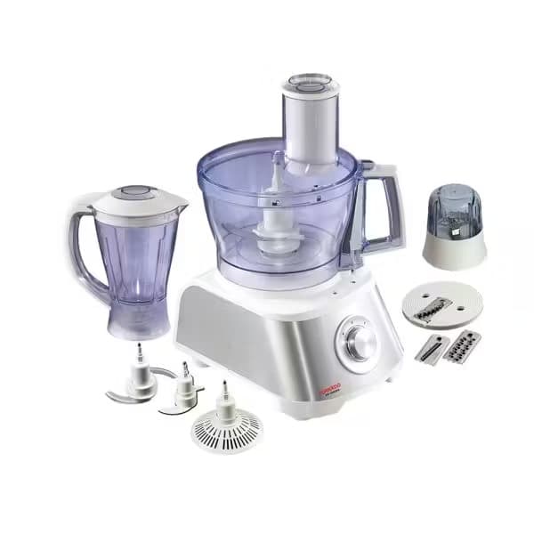 Tornado | Food Processor,1000 watt, 3 Speeds With 2 Liter Bowl - Silver, FP-1000SG