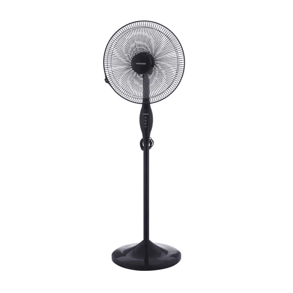 TORNADO Stand Fan 16 Inch, 4 Blades, Black TSF-16W