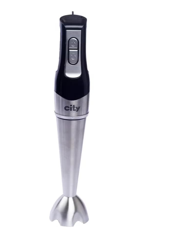 City 4-in-1 Stainless Steel Multi-Speed Hand Blender, 1500W, Silver Black