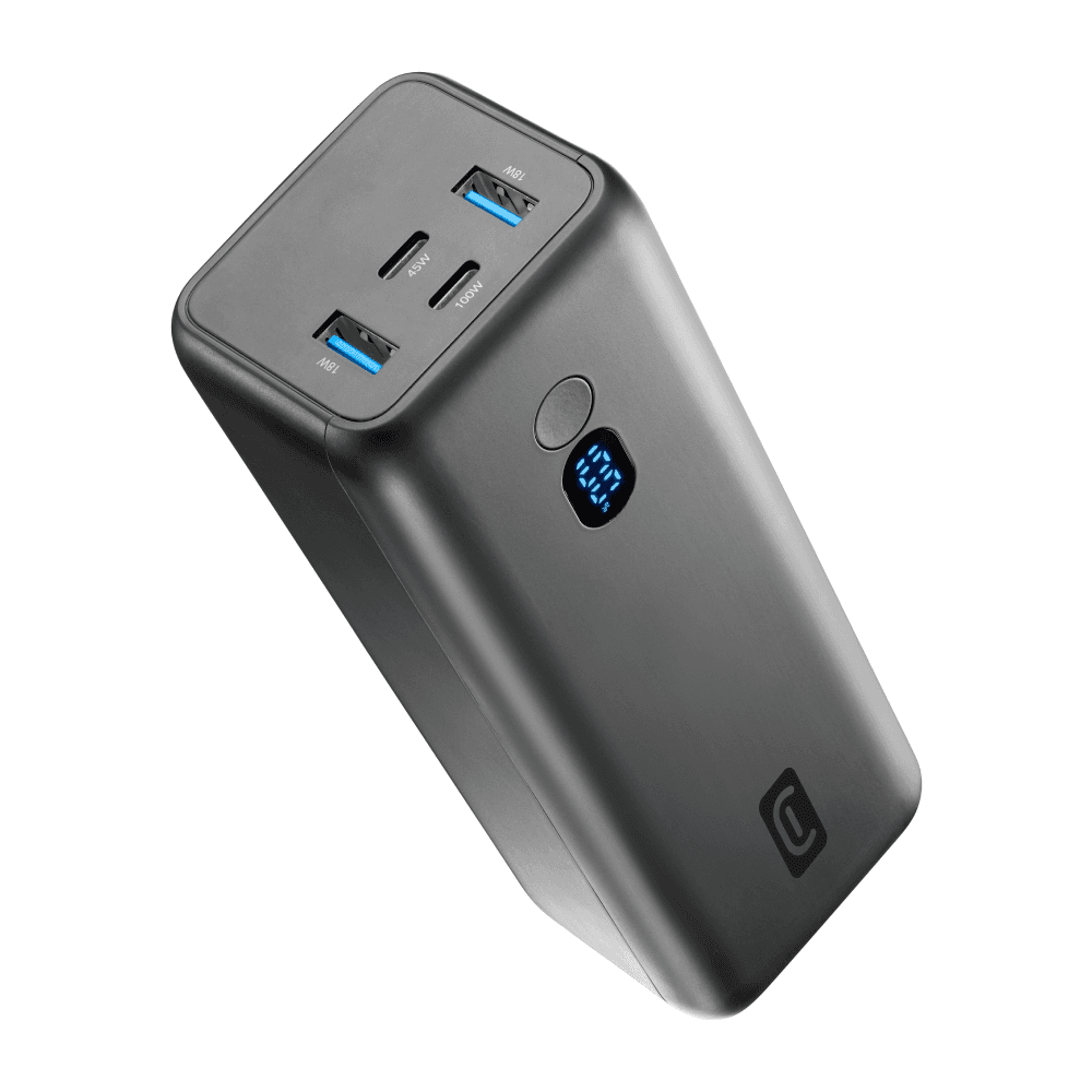 Cellularline Maxi Power Bank, 27000mAh, 100Watt - Black