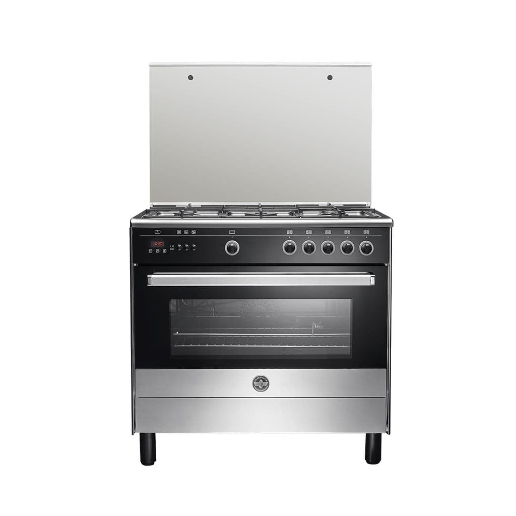 Lagermania Gas Cooker, 5 Burners, 90x90x60 cm, 9M10G4A1X4AWW - Silver