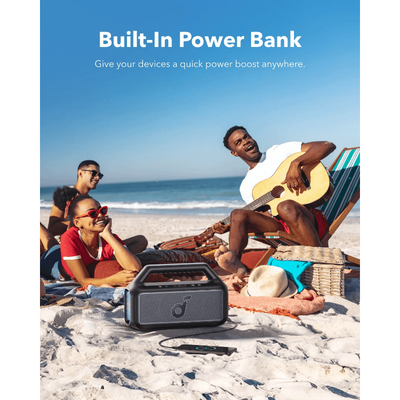 Anker | Soundcore Boom 2 Portable Bluetooth Speaker , A3138011 - Black 