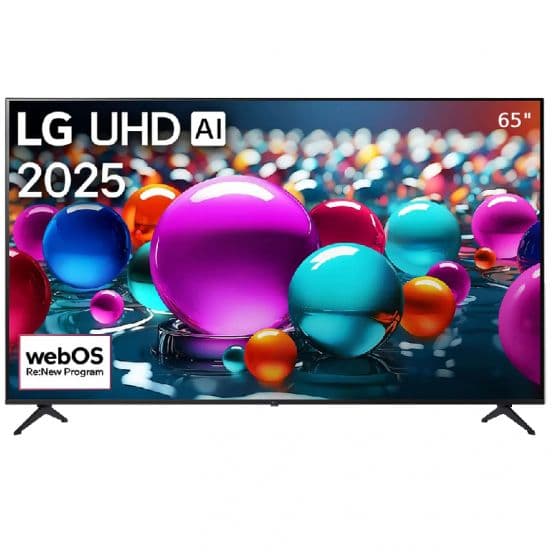 ال جي تلفزيون ذكي، 65 بوصة، دقة 4K UHD، webOS25، تدعم الذكاء الاصطناعي، واي فاي، ريسيفر مدمج، 65UA84006LB - أسود