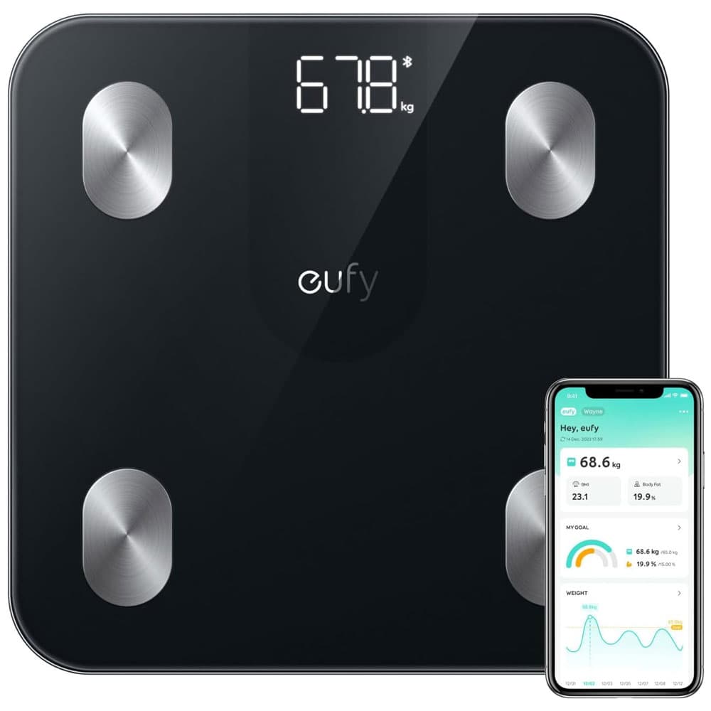 Eufy Smart Scale Ai With Bluetooth 12 Measurements - Black - 900123