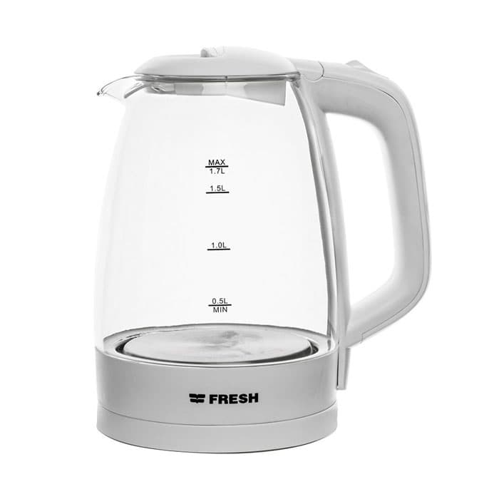 Fresh Kettle 1.7 Liters LED Glass - White - 11159