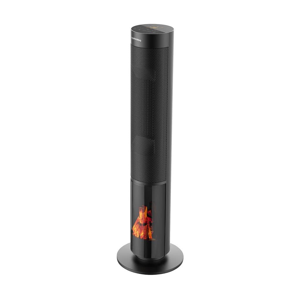 Tornado Decorative Heater, Ceramic, with Remote Control, TPH2000DF - Black
