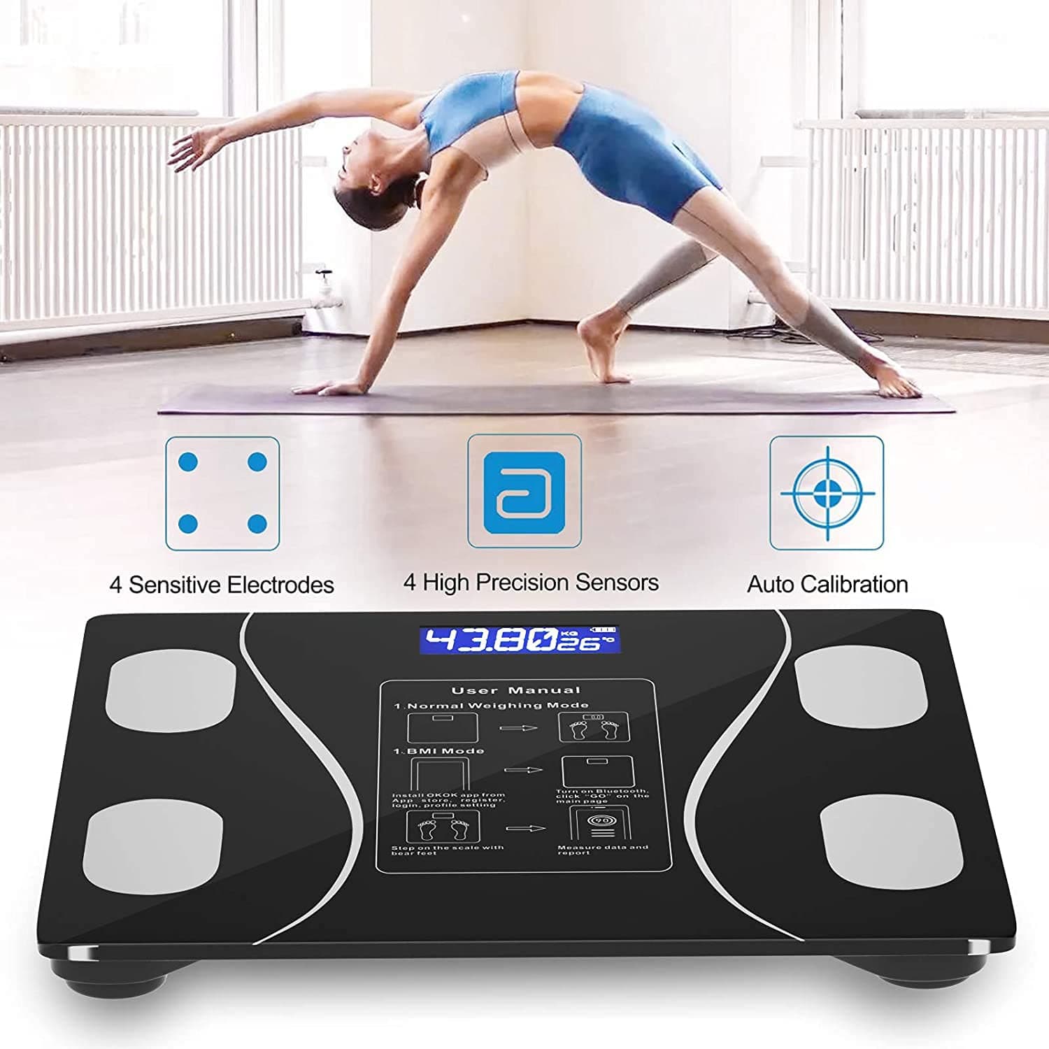 Smart Bluetooth Electronic LED Digital Body Fat Scale