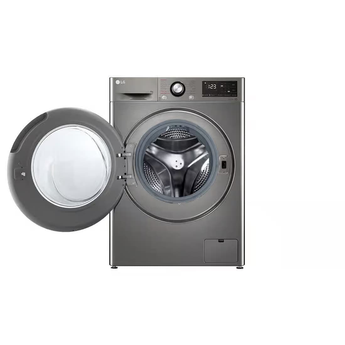 LG Vivace Front Load Automatic Washer, 8 Kg - Silver, F4R3TYG6P