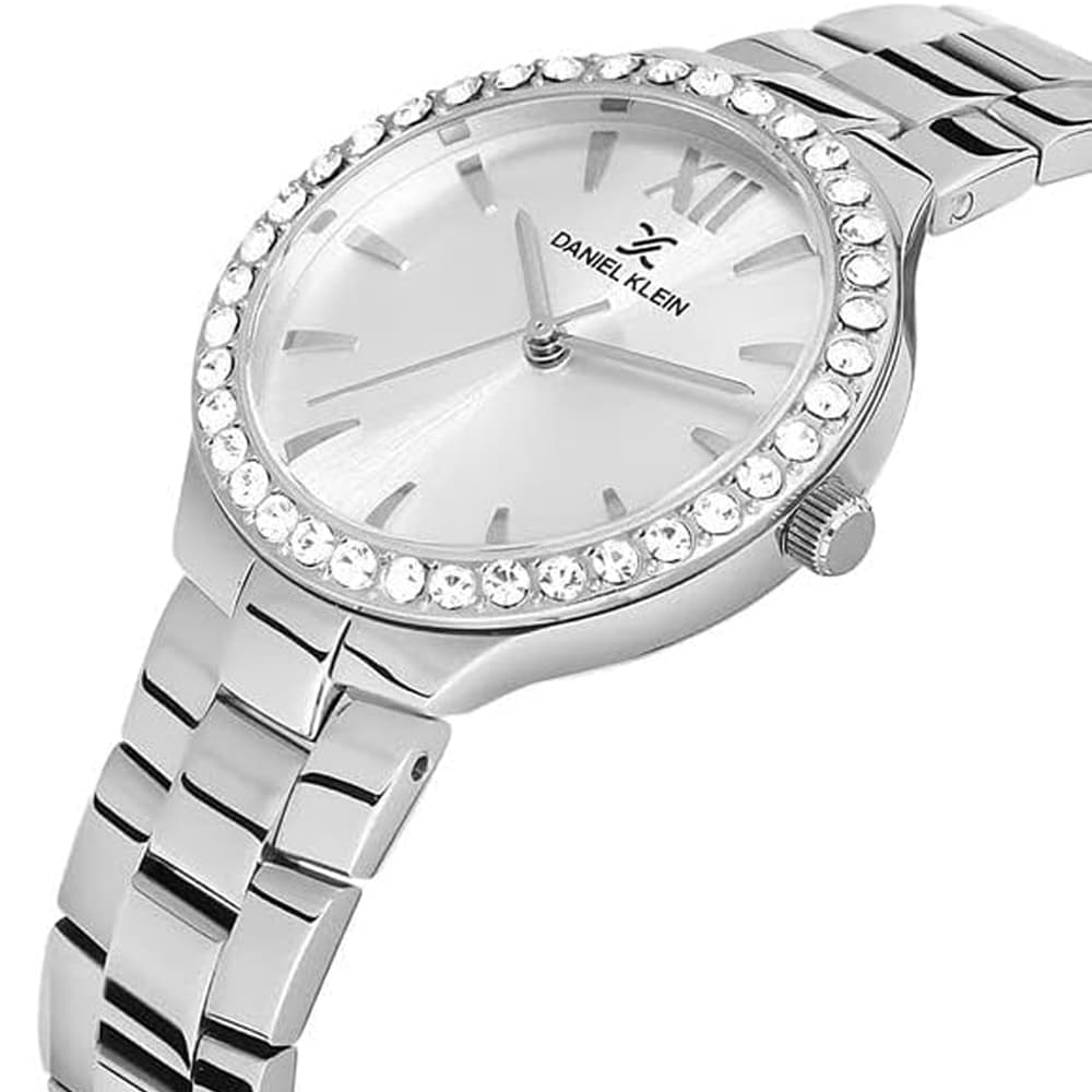 Daniel Klein Watch For Women Analog Stainless Steel WR 30 Meters - DK.1.13205-1 Silver