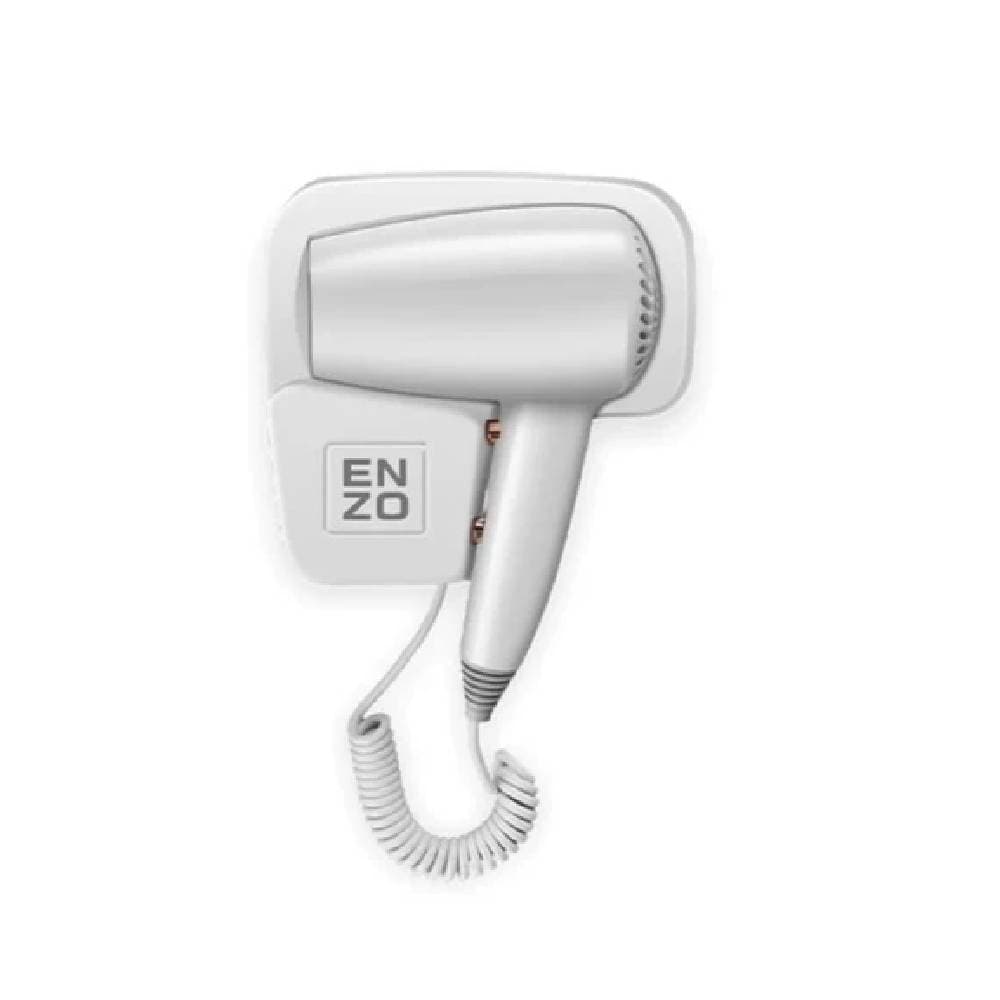 ENZO Hair Dryer 1600W EN-6005 Compact, Powerful Professional Blow Dryer - White