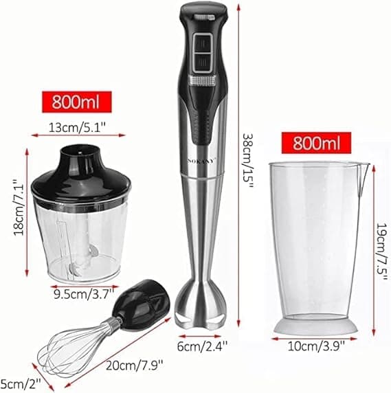 Sokany Hand Blender, 1200 Watt, Black Silver - SK-758