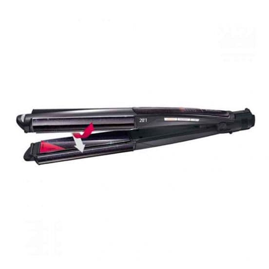 Babyliss Hair Curler & Straightener 2 in 1 Wet and Dry, ST330E - Black