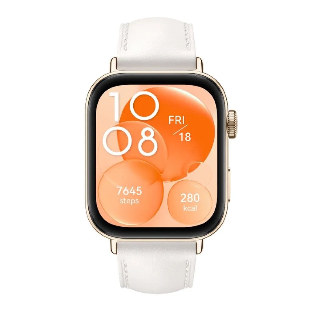 HUAWEI Fit 3 NFC Edition Smart Watch, 1.82 Inch - White Leather