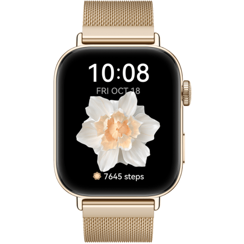 Huawei Smart Watch Fit 3 NFC Edition , 1.82" AMOLED Screen , Waterproof , Gold Milanese Strap , Gold , SLO-B19