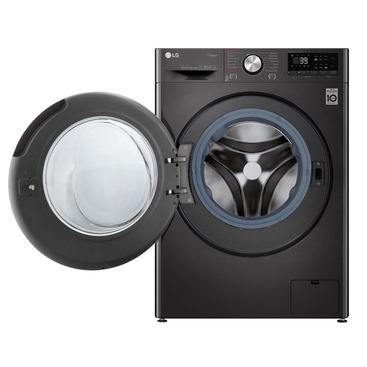 LG Vivace Automatic Washing Machine, 9 kg, with 5 kg Dryer, Steam, 1400 RPM - Black, F4R5VGG2E