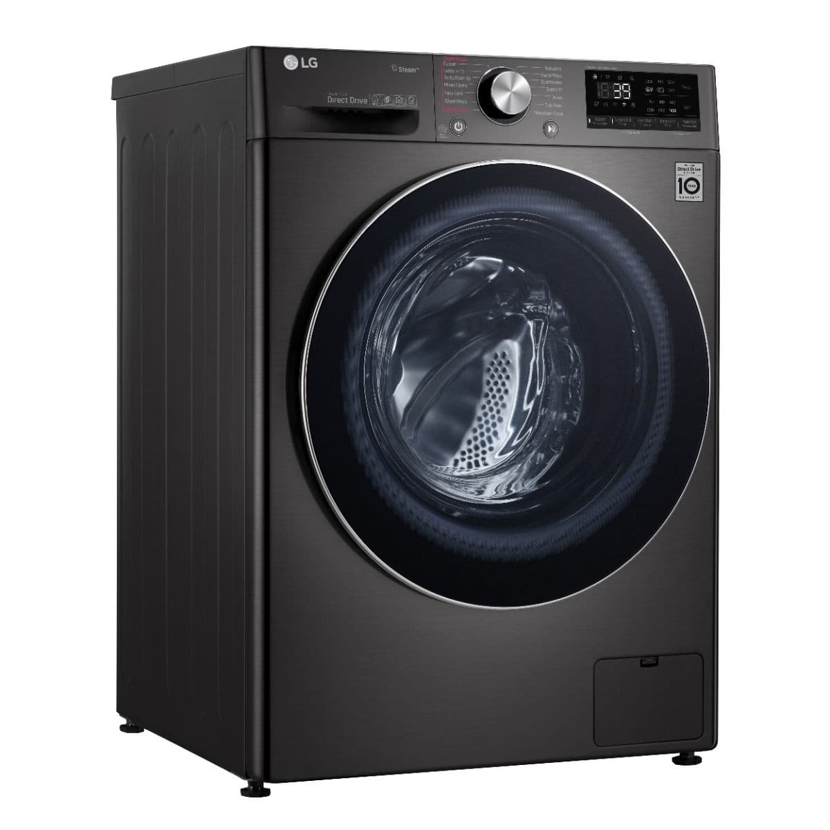 LG Vivace Automatic Washing Machine, 9 kg, with 5 kg Dryer, Steam, 1400 RPM - Black, F4R5VGG2E