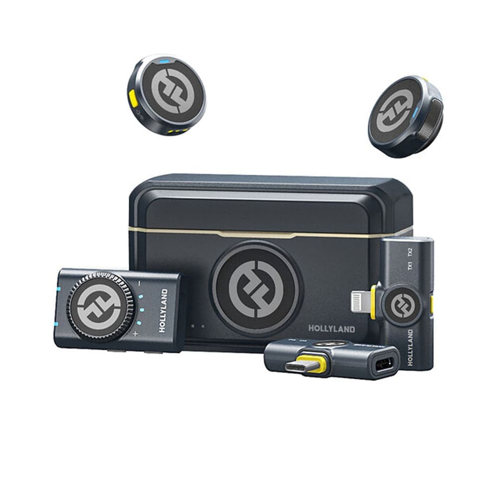 HollyLand Lark M2 Duo Combo Wireless Microphone System For Camera and Phone - Black