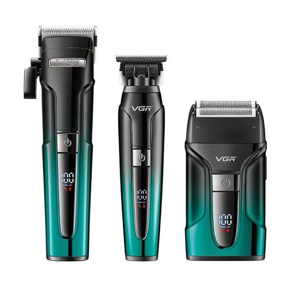 VGR V-694 Professional 3-in-1 Electric Shaver for Men – Rechargeable 2500 mAh - 9000 RPM - Black