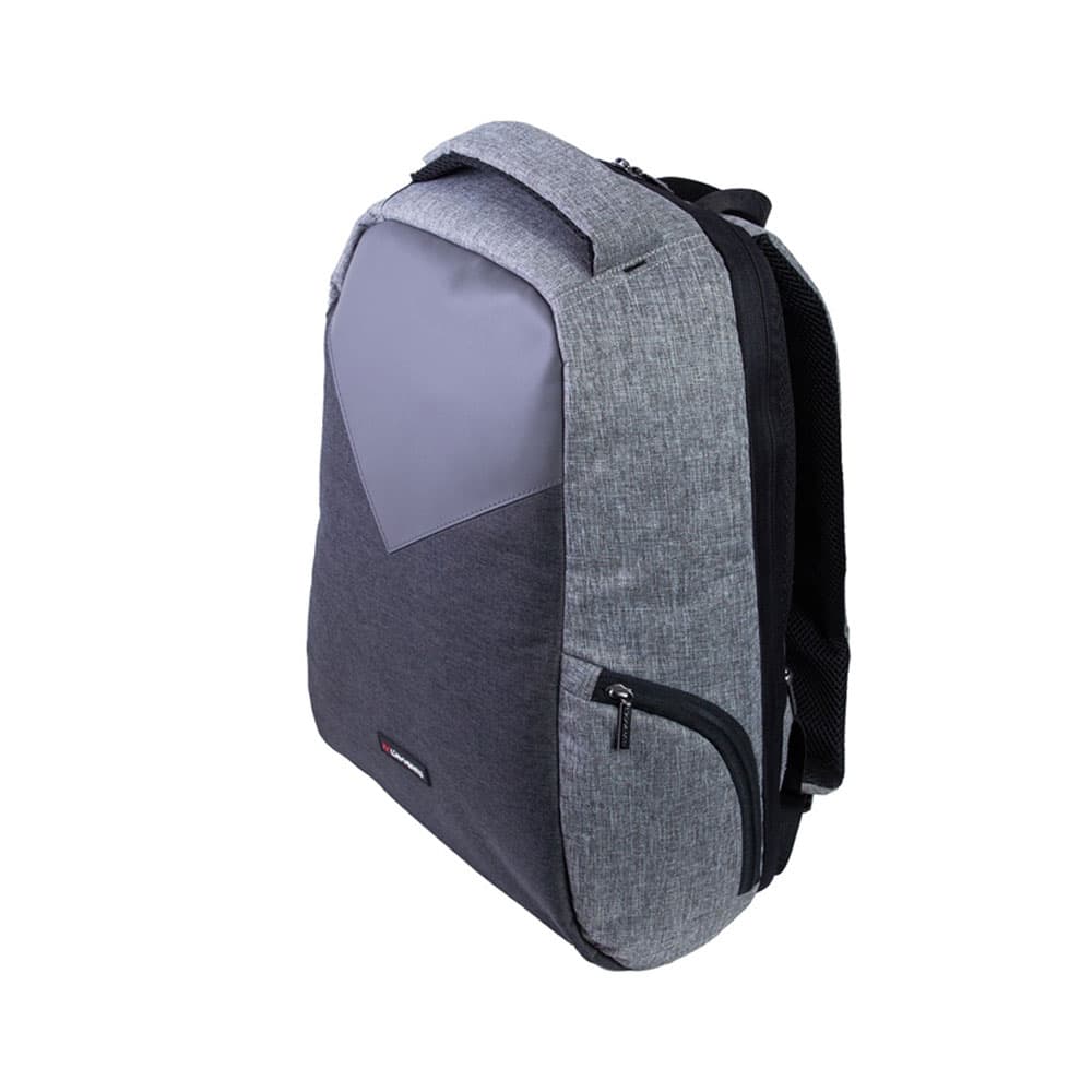 L'AVVENTO (BG816) Laptop Backpack, Made by High Quality Nylon Material with L'AVVENTO Zipper Puller fits up to 15.6"- Gray