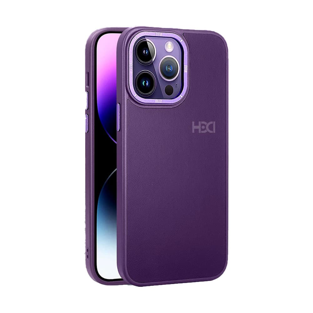 HDD Leather Cover for iPhone 14 Pro Max with Magsafe - Purple