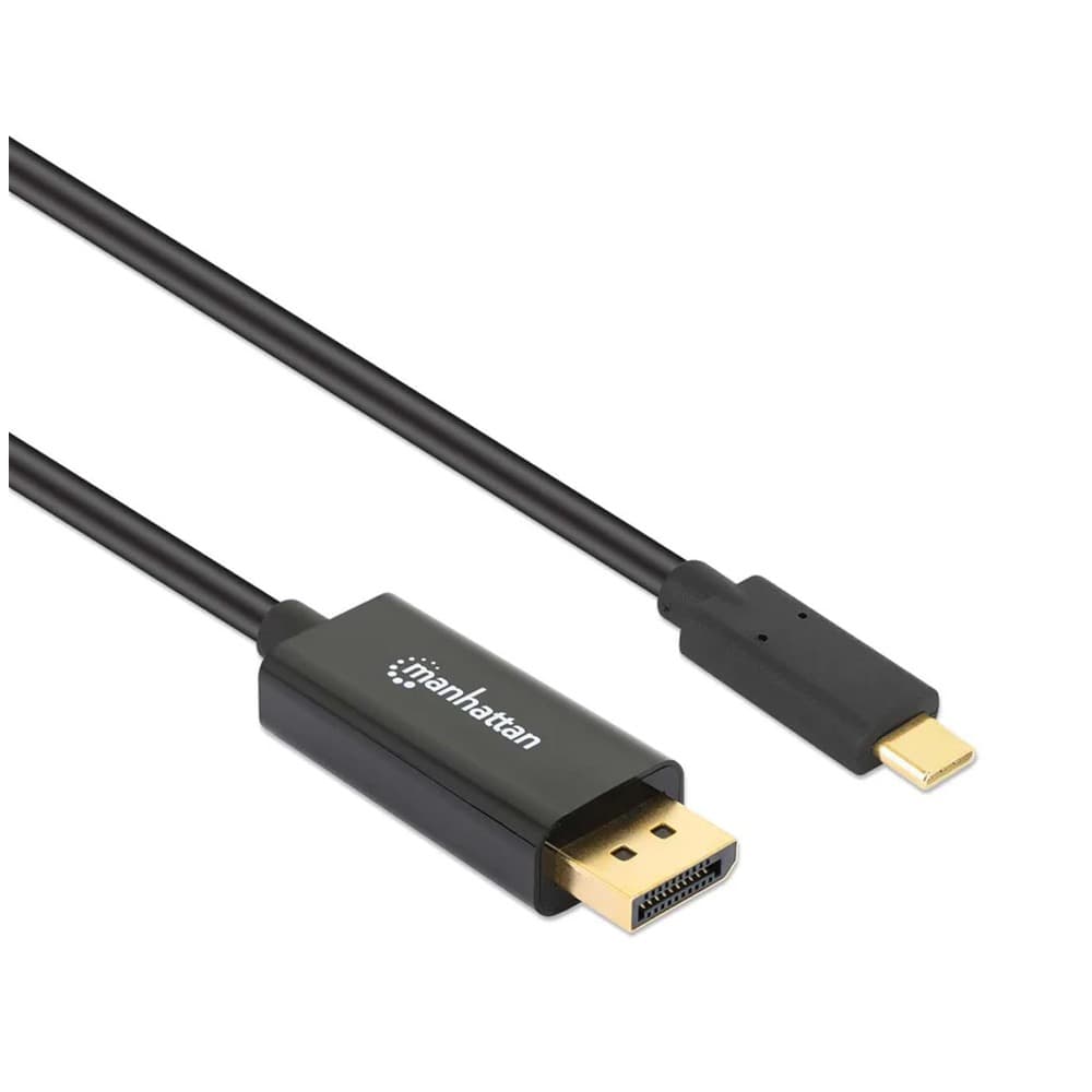 Manhattan USB Type-C-Male To DisplayPort-Male Cable 1m - Black