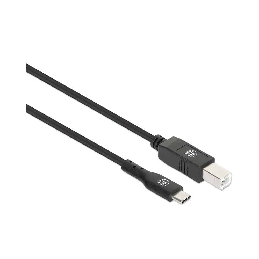 Manhattan 394666 Hi-Speed USB 2.0 Type-B Male / Type-C Male Cable 2M - Black