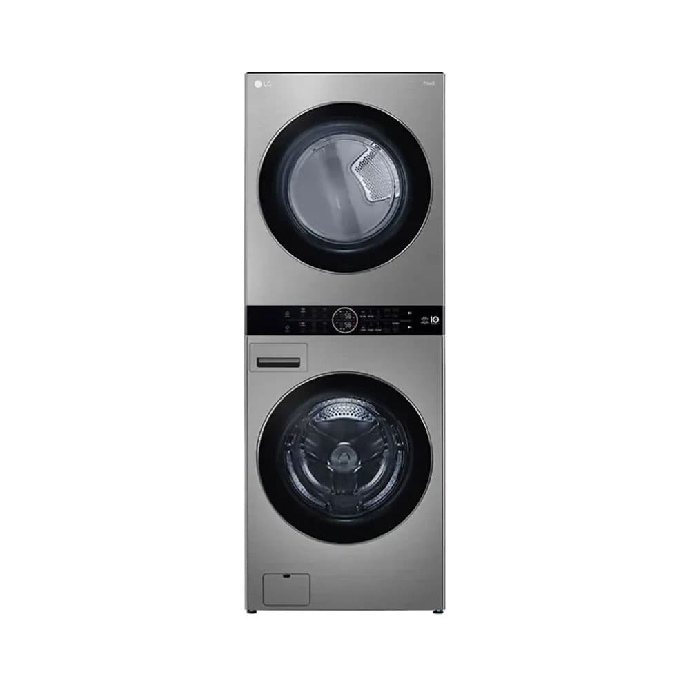 LG Wash Tower Washing Machine  TurboWash360  Front Loading 25 Kg - 20 Kg Dryer With Center Control - Inverter - Silver - FWT25WSSFWT20DSS