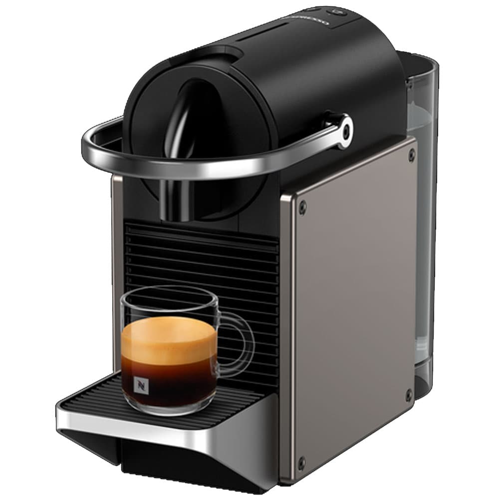 Nespresso Pixie C62 Espresso Capsule Coffee Machine 0.7 Liter - 19 Bar Pressure - Titan - C062-EU-TI-NE