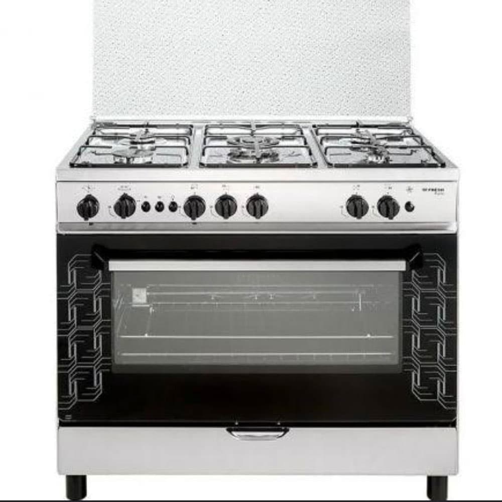 Fresh Punto Gas Cooker - 5 Burners With Fan - 60*90 cm - Stainless Steel - 17304