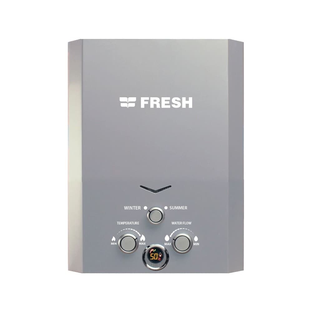 Fresh Gas Water Heater 6 liters With Adapter - Natural Gas - Silver - 500021712