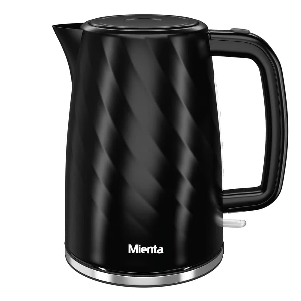 Mienta Kettle  Black Plastic 1.7 Liter - 2200 Watts - Black - EK201937A