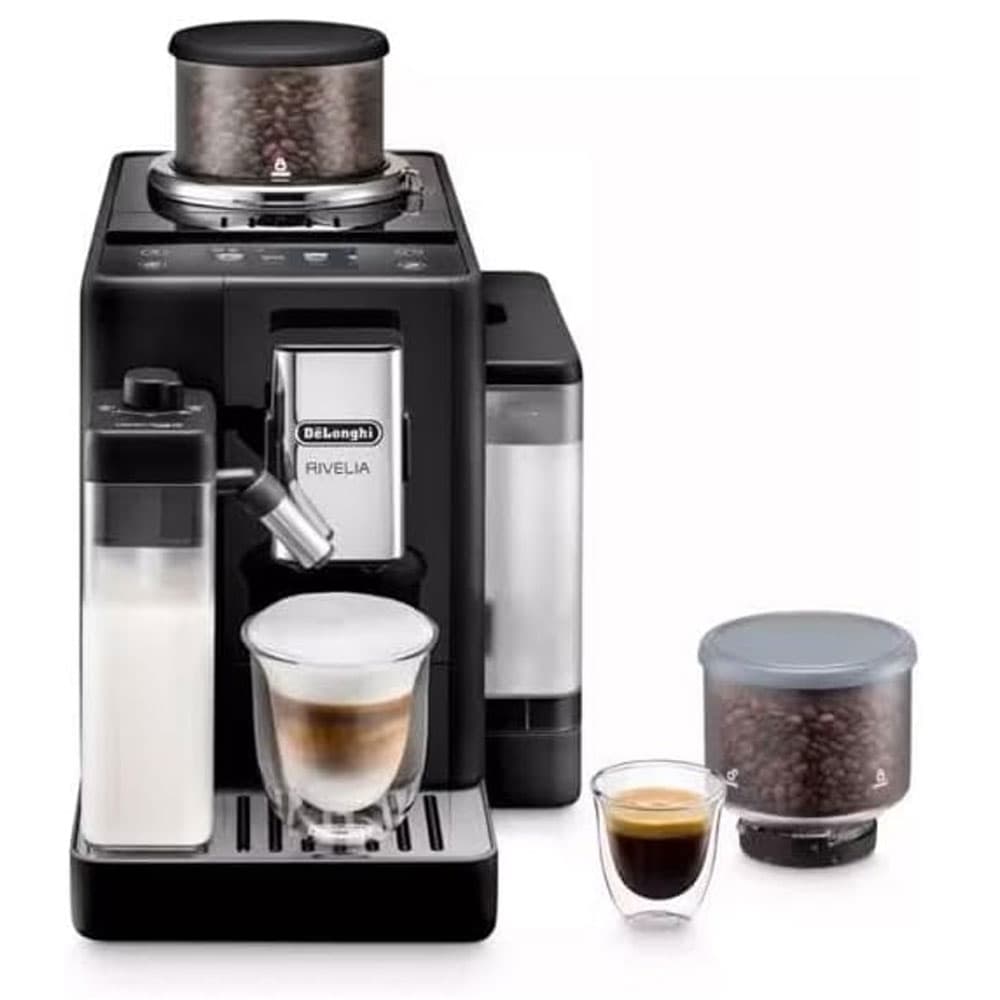 DeLonghi Rivelia Fully Automatic Espresso Machine 1450 Watt -19 Bars - Black - EXAM440.55.B