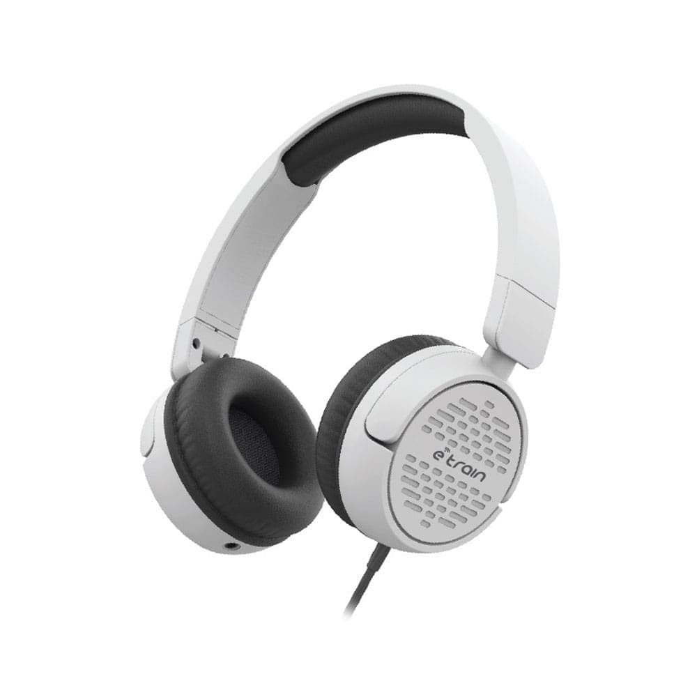 E-train (HP63W) Wired Stereo Foldable Headphone With MIC 1.5M - White