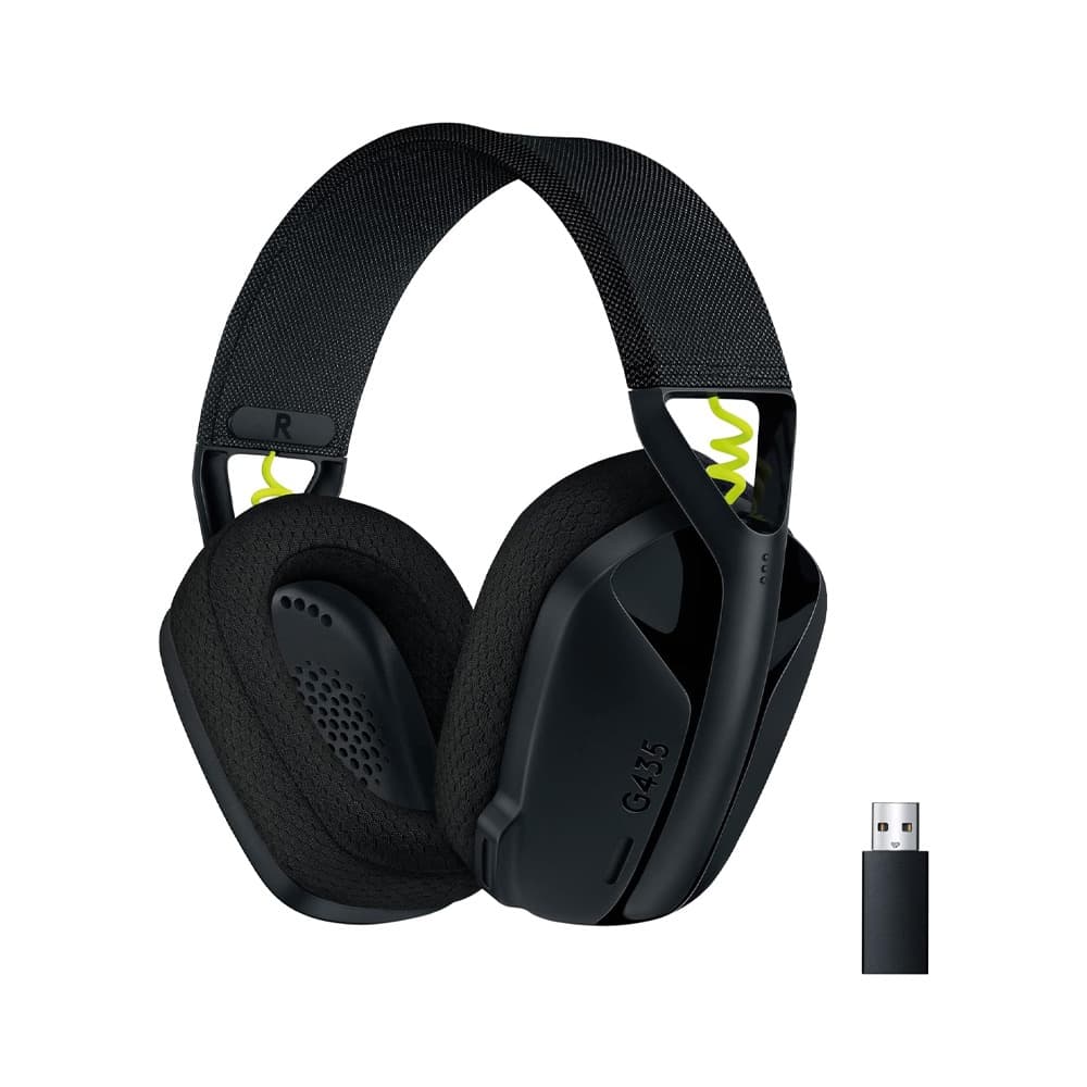 Logitech G435 Lightspeed Wireless RGB Gaming Headset - EMEA - 981-001050 - Black