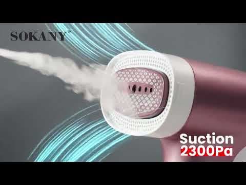 Sokany Steam Iron Handheld Digital 1550 Watt - 250 ml - Cashmere White - SK-11072