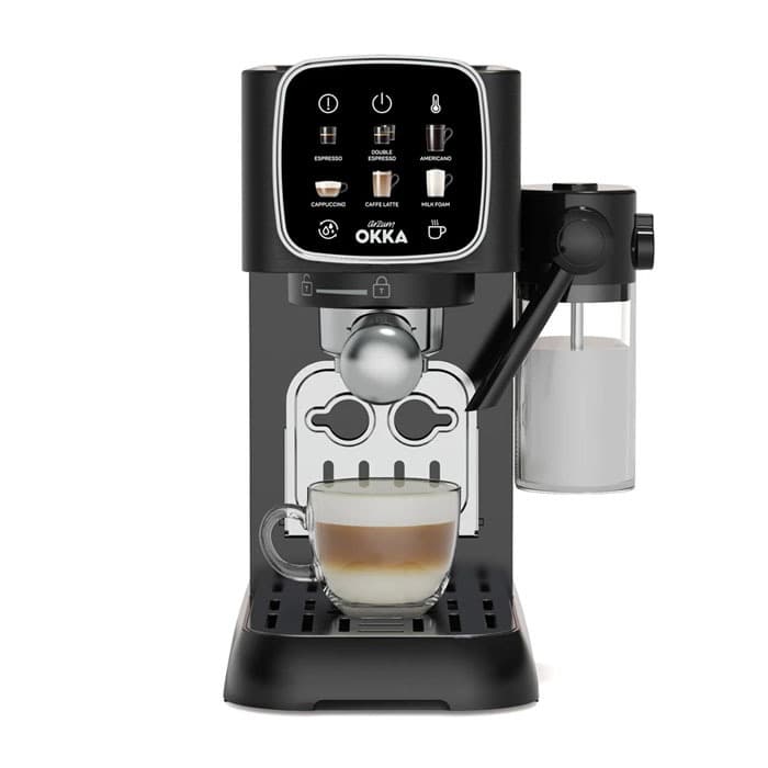 Arzum Okka Solo M Semi-Automatic Espresso Machine - OK0032/500 - Black*Silver