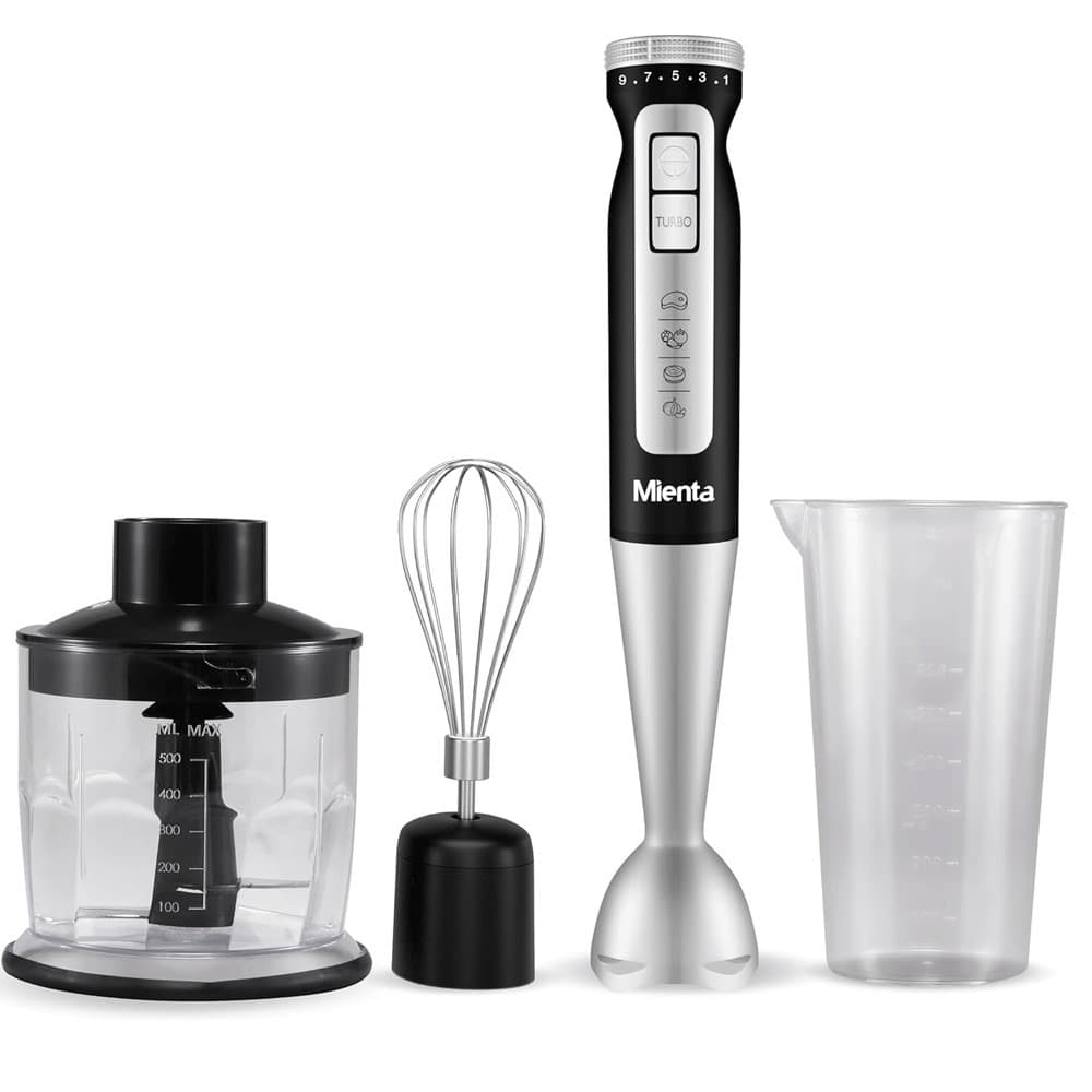 Mienta Immersion Blender TURBO Plus 1000 Watts 500 ml Bowl 600 ml - HB111438A 