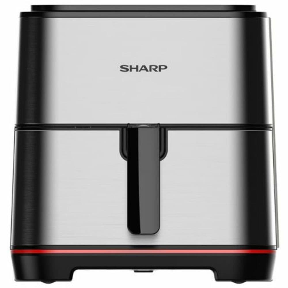 Sharp Air Fryer 7 Liter - 1650 Watt Electronic Touch Screen - Glass Panel - Stainless & Blastic - KF-AF70RT-ES2