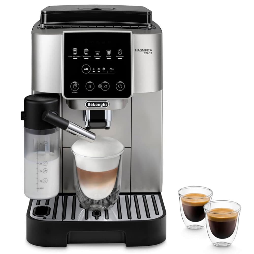 De'Longhi Espresso Machine Magnificat Start Automatic Bean to Cup - 5 Hot Drinks - 1450 Watt - SIlver - ECAM220.80.SB