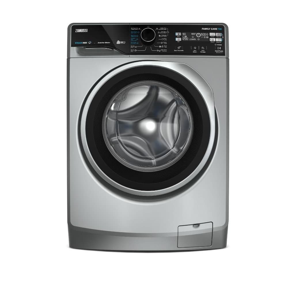 زانوسي غسالة ملابس اتوماتيك ديجيتال 7 كجم - Steam Max  - موتور انفرتر- 1200 لفة في الدقيقة تحميل أمامي - Zwf7221Ss7